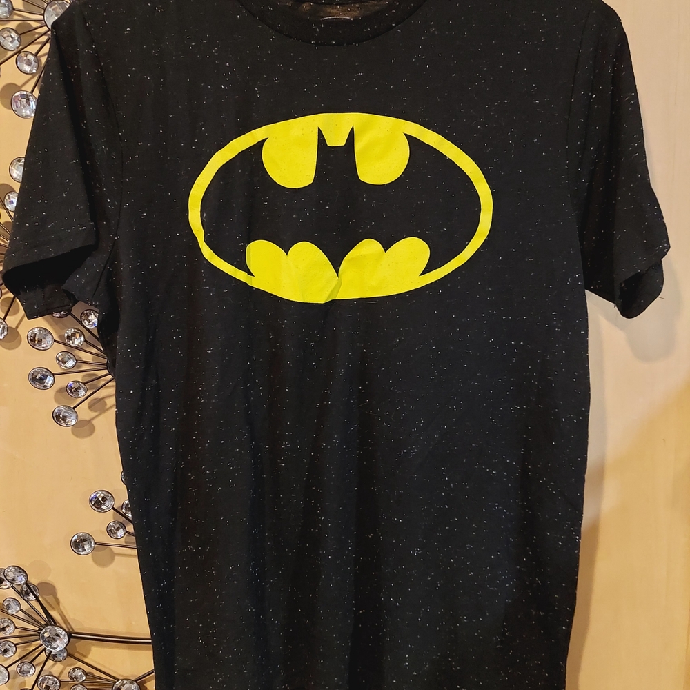 Youth Batman Black and White Speckled T-Shirt
